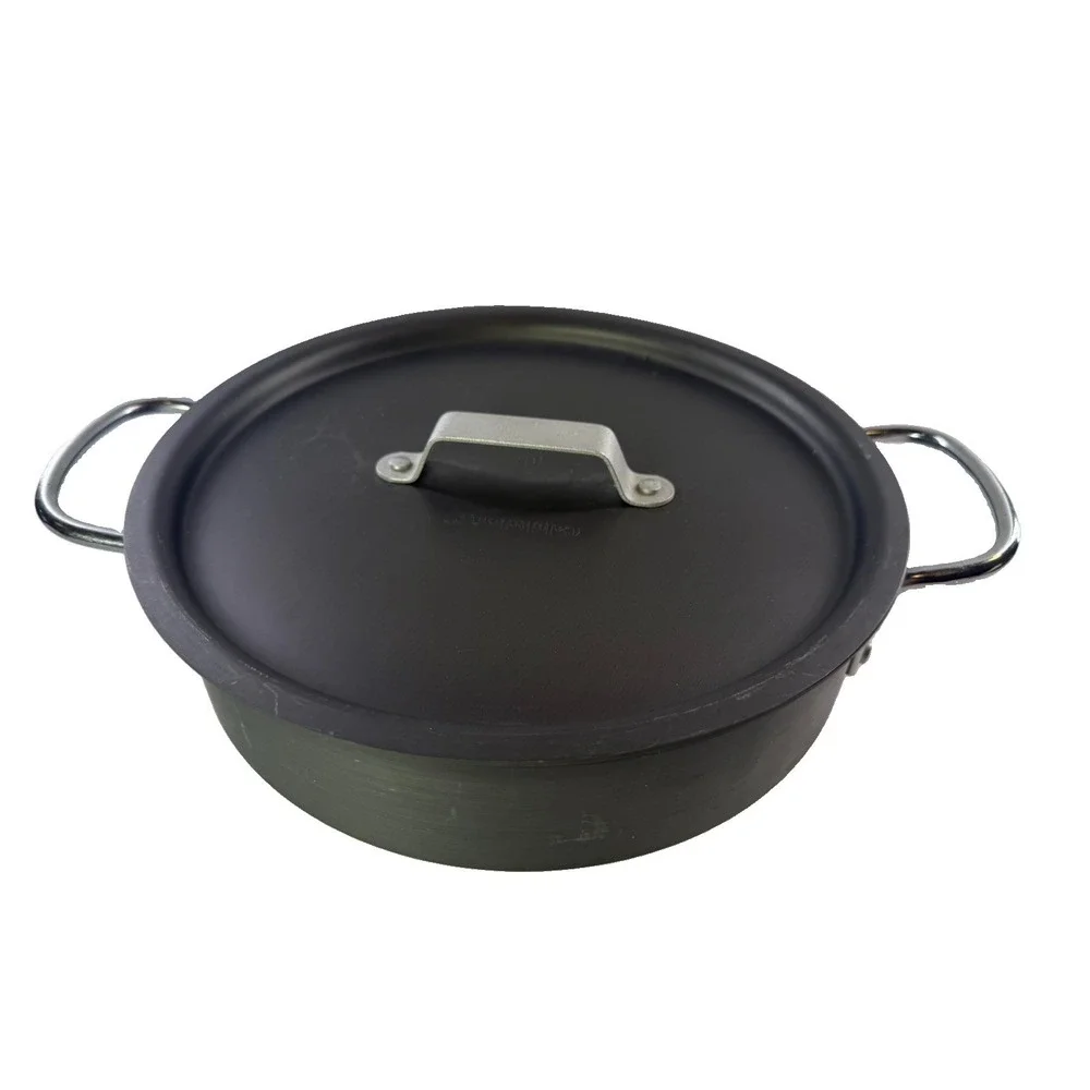 Vtg Commercial Calphalon 5003 3 QT Hard Anodized Sauté Pan w Lid 10